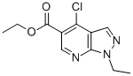 structure of CAS# 30720-25-3, 4-Chloro-1-Ethyl-1H-Pyrazolo[3,4-b]Pyridine-5-Carboxylic Acid Ethyl Ester