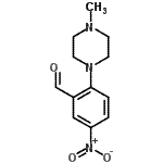 结构式 CAS# 30742-63-3, 2-(4-甲基-1-哌嗪基)-5-硝基苯甲醛
