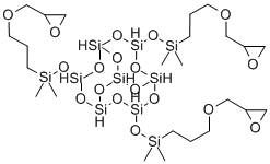 CAS#: 307496-38-4， 3,7,14-Tris{[3-(epoxypropoxy)propyl]dimethylsilyloxy}-1,3,5,7,9,11,14-heptacyclopentyltricyclo[7.3.3.15,11]heptasiloxane