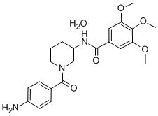 CAS 登录号：30751-15-6， N-(1-(P-氨基苯甲酰)-3-哌啶基)-3,4,5-三甲氧基苯甲酰胺水合物