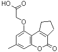 结构式 CAS# 307549-54-8, [(7-甲基-4-氧代-1,2,3,4-四氢环戊烯并[c]苯并吡喃-9-基)氧基]乙酸