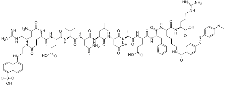 CAS#: 310427-94-2， L-Arginyl-N-[2-[(5-sulfo-1-naphthalenyl)amino]ethyl]-L-glutaminyl-L-a-glutamyl-L-valyl-L-asparaginyl-L-leucyl-L-a-aspartyl-L-alanyl-L-a-glutamyl-L-phenylalanyl-N6-[4-[[4-(dimethylamino)phenyl]azo]benzoyl]-L-lysyl-L-Arginine
