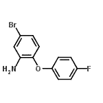 structure of CAS# 31081-30-8, 5-Bromo-2-(4-Fluorophenoxy)Aniline;5-Bromo-2-(4-fluorophenoxy)aniline;MFCD08686997