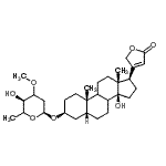 CAS#: 31087-87-3， (3beta,5beta,8xi,9xi)-3-[(2,6-Dideoxy-3-O-Methyl-alpha-D-Glycero-Hexopyranosyl)Oxy]-14-Hydroxycard-20(22)-Enolide