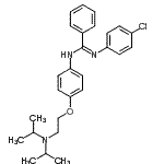 CAS#: 31118-17-9， N'-(4-Chlorophenyl)-N-{4-[2-(Diisopropylamino)Ethoxy]Phenyl}Benzenecarboximidamide