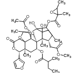 CAS#: 31218-22-1， (1R,2R,7S,8R,9S,17R,18S,20R,22S)-8-Acetoxy-17-(3-Furyl)-3,7-Dihydroxy-22-(2-Methoxy-2-Oxoethyl)-2,5,11,18-Tetramethyl-20-[(2-Methylbutanoyl)Oxy]-15-Oxo-10,12,16,21-Tetraoxaheptacyclo[9.9.1.1<Sup>2,5</Sup>.0<Sup>1, 9</Sup>.0<Sup>3,7</Sup>.0<Sup>9,13</Sup>.0<Sup>13,18</Sup>]Docos-6-Yl 2,3-Dimethyl-2-Oxiranecarboxylate