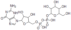 CAS 登录号：3123-67-9， [5-(2-氨基-6-氧代-3H-嘌呤-9-基)-3,4-二羟基四氢呋喃-2-基]甲基[羟基-[3,4,5-三羟基-6-(羟基甲基)四氢吡喃-2-基]氧基磷酰]磷酸氢酯