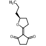CAS 登录号：31323-50-9， 2-[(5S)-5-丙基二氢-2(3H)-呋喃亚基]-1,3-环戊烷二酮