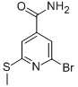 CAS 登录号：313269-86-2， 2-溴-6-(甲硫基)-4-吡啶甲酰胺
