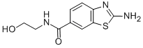 structure of CAS# 313504-87-9, 2-Amino-N-(2-Hydroxyethyl)-1,3-Benzothiazole-6-Carboxamide;Eu-0000453;St076757;2-Amino-Benzothiazole-6-Carboxylic Acid (2-Hydroxy-Ethyl)-Amide