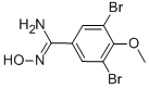 structure of CAS# 31419-81-5, 3,5-Dibromo-N'-hydroxy-4-methoxybenzenecarboximidamide;3,5-Dibromo-N'-Hydroxy-4-Methoxybenzenecarboximidamide;3,5-DIBROMO-4-METHOXYBENZAMIDE OXIME;3,5-DIBROMO-4-METHOXYBENZAMIDOXIME
