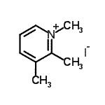 structure of CAS# 31483-51-9, 1,2,3-Trimethylpyridinium Iodide;1,2,3-Trimethyl-pyridinium iodide