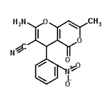 CAS#: 315246-02-7， 2-Amino-7-Methyl-4-(2-Nitrophenyl)-5-Oxo-4H,5H-Pyrano[4,3-b]Pyran-3-Carbonitrile