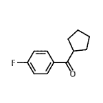 structure of CAS# 31545-25-2, Cyclopentyl(4-Fluorophenyl)Methanone;Cyclopentyl 4-fluorophenyl ketone;cyclopentyl(4-fluorophenyl)methanone;MFCD03841310