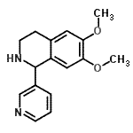 CAS 登录号:3161-08-8, 6,7-二甲氧基-1-(3-吡啶基)-1,2,3,4-四氢异喹啉