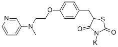 structure of CAS# 316371-84-3, Rosiglitazone potassium salt;ROSIGLITAZONEPOTASSIUMSALT
