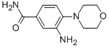 structure of CAS# 31642-90-7, 3-Amino-4-(4-Morpholinyl)-Benzamide;3-Amino-4-Morpholino-Benzamide;3-Amino-4-Morpholinobenzamide;3-Amino-4-Morpholin-4-Yl-Benzamide