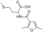 structure of CAS# 318466-02-3, 2-[(2,5-Dimethyl-Furan-3-Carbonyl)-Amino]-4-Methylsulfanyl-Butyric Acid;(2S)-2-[(2,5-Dimethylfuran-3-Carbonyl)Amino]-4-Methylsulfanyl-Butanoate;(2S)-2-[[(2,5-Dimethyl-3-Furyl)-Oxomethyl]Amino]-4-(Methylthio)Butanoate;(2S)-2-[(2,5-Dimethylfuran-3-Carbonyl)Amino]-4-(Methylthio)Butyrate