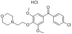 CAS#: 31848-02-9， (4-Chlorophenyl)-[3,5-Dimethoxy-4-(2-Morpholin-4-Ium-4-Ylethoxy)Phenyl]Methanone Chloride