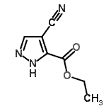 structure of CAS# 318497-88-0, Ethyl 4-Cyano-1H-Pyrazole-5-Carboxylate;ethyl 4-cyano-1H-pyrazole-3-carboxylate;Ethyl 4-cyano-1H-pyrazole-5-carboxylate;MFCD00664125