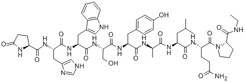 CAS#: 319432-42-3， 5-Oxo-L-prolyl-L-histidyl-L-tryptophyl-L-seryl-L-histidyl-D-alanyl-L-tryptophyl-L-tyrosyl-N-ethyl-L-Prolinamide