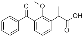 CAS 登录号：31980-90-2， 2-[3-(苯甲酰基)-2-甲氧基苯基]丙酸