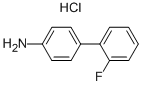 structure of CAS# 321-61-9, 2'-Fluoro-Biphenyl-4-Ylamine Hydrochloride;2'-FLUORO-BIPHENYL-4-YLAMINE HYDROCHLORIDE