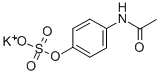 structure of CAS# 32113-41-0, Paracetamol Sulfate Potassium Salt;Acetamide, N-(4-(Sulfooxy)Phenyl)-, Monopotassium Salt;Acetanilide, 4'-Hydroxy-, Hydrogen Sulfate (Ester), Monopotassium Salt;N-(4-(Sulfooxy)Phenyl)Acetamide Monopotassium Salt