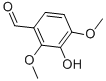 structure of CAS# 32246-34-7, 3-Hydroxy-2,4-Dimethoxybenzaldehyde;3-Hydroxy-2,4-Dimethoxy-Benzaldehyde;2,4-Dimethoxy-3-Hydroxybenzaldehyde
