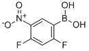 结构式 CAS# 325786-11-6, 2,4-二氟-5-硝基苯硼酸