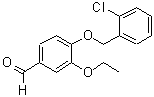 结构式 CAS# 325856-53-9, 4-[(2-氯苄基)氧基]-3-乙氧基苯甲醛