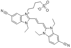CAS#: 32634-36-9, 5,5'-Dicyano-3-(4-Sulfobutyl)-1,1',3'-Triethylimidacarbocyanine betaine