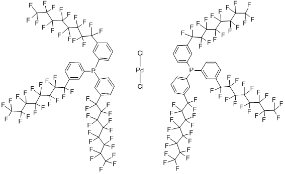 CAS#: 326475-45-0， Dichlorobis[tris[3-(heptadecafluorooctyl)phenyl]phosphine-kP]-Palladium