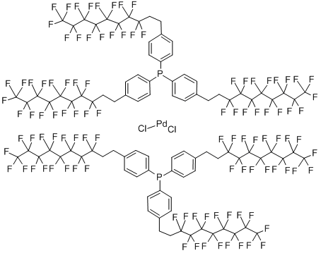 CAS#: 326475-46-1， Dichlorobis[tris[4-(3,3,4,4,5,5,6,6,7,7,8,8,9,9,10,10,10-heptadecafluoro decyl)phenyl]phosphine-kP]-Palladium