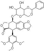 CAS#: 3268-19-7， [5R-(5alpha,5abeta,8aalpha,9alpha)]-5,8,8a,9-Tetrahydro-9-[[4,6-O-(Phenylmethylene)-beta-D-Glucopyranosyl]Oxy]-5-(3,4,5-Trimethoxyphenyl)-Furo[3',4':6,7]Naphtho[2,3-d]-1,3-Dioxol-6(5aH)-One