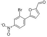 structure of CAS# 327049-95-6, 5-(2-Bromo-4-Nitrophenyl)Furan-2-Carbaldehyde;5-(2-Bromo-4-Nitro-Phenyl)Furan-2-Carbaldehyde;5-(2-Bromo-4-Nitrophenyl)-2-Furancarboxaldehyde;5-(2-Bromo-4-Nitro-Phenyl)Furfural