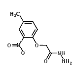 structure of CAS# 329222-71-1, 2-(4-Methyl-2-Nitrophenoxy)Acetohydrazide;2-(4-Methyl-2-nitrophenoxy)acetohydrazide;MFCD01459856;ZINC00035751