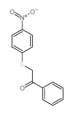 structure of CAS# 33046-48-9, 2-(4-Nitrophenyl)Sulfanyl-1-Phenylethanone;2-(4-Nitrophenyl)Sulfanyl-1-Phenyl-Ethanone;2-[(4-Nitrophenyl)Thio]-1-Phenylethanone;2-[(4-Nitrophenyl)Thio]-1-Phenyl-Ethanone