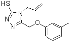 structure of CAS# 331272-48-1, 4-Allyl-5-[(3-Methylphenoxy)Methyl]-4H-1,2,4-Triazole-3-Thiol;4-Allyl-5-m-tolyloxymethyl-4H-[1,2,4]triazole-3-thiol;5-[(3-met<wbr>hylphenox<wbr>y)methyl]<wbr>-4-(prop-<wbr>2-en-1-yl<wbr>)-4H-1,2,<wbr>4-triazol<wbr>e-3-thiol;5-[(3-met<wbr>hylphenox<wbr>y)methyl]<wbr>-4-prop-2<wbr>-enyl-1,2<wbr>,4-triazo<wbr>le-3-thiol
