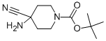 structure of CAS# 331281-25-5, 4-Amino-4-Cyano-1-Piperidinecarboxylic Acid 1,1-Dimethylethyl Ester;Tert-Butyl 4-Amino-4-Cyanotetrahydro-1(2H)-Pyridinecarboxylate;4-Amino-4-Cyano-Piperidine-1-Carboxylic Acid Tert-Butyl Ester;TERT-BUTYL 4-AMINO-4-CYANOPIPERIDINE-1-CARBOXYLATE