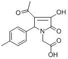 structure of CAS# 332022-22-7, 2-[(2S)-3-Acetyl-4-Hydroxy-2-(4-Methylphenyl)-5-Oxo-2H-Pyrrol-1-Yl]Acetic acid;2-[(5S)-4-Acetyl-3-Hydroxy-2-Keto-5-(4-Methylphenyl)-3-Pyrrolin-1-Yl]Acetate;2-[(2S)-3-Ethanoyl-4-Hydroxy-2-(4-Methylphenyl)-5-Oxo-2H-Pyrrol-1-Yl]Ethanoate;Zinc04638164