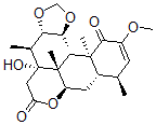 CAS#: 33204-38-5， (11R,12alpha)-14-hydroxy-2-methoxy-11,12-[methylenebis(oxy)]-Picras-2-ene-1,16-dione