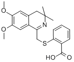 structure of CAS# 332358-89-1, 2-(6,7-Dimethoxy-3,3-dimethyl-3,4-dihydro-isoquinolin-1-ylmethylsulfanyl)-benzoic acid