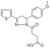 structure of CAS# 332390-97-3, 4-[5-(4-Methoxy-phenyl)-3-thiophen-2-yl-4,5-dihydro-pyrazol-1-yl]-4-oxo-butyric acid