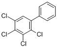 structure of CAS# 33284-53-6, 2,3,4,5-Tetrachlorobiphenyl;1,2,3,4-Tetrachloro-5-Phenyl-Benzene;Biphenyl, 2,3,4,5-Tetrachloro-;1,1'-Biphenyl, 2,3,4,5-Tetrachloro-