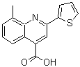 结构式 CAS# 33289-45-1, 8-甲基-2-(2-噻吩基)-4-喹啉羧酸