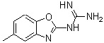 structure of CAS# 332898-09-6, 1-(5-Methyl-1,3-Benzoxazol-2-Yl)Guanidine;N -(5-Methyl-benzooxazol-2-yl)-guanidine;amino(5-methylbenzoxazol-2-yl)carboxamidine;guanidine, N-(5-methyl-2-benzoxazolyl)