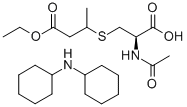 CAS 登录号：33297-48-2， N-乙酰基-S-(2-乙氧羰基乙基-1-甲基)-L-半胱氨酸二环己基铵盐