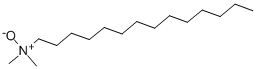 structure of CAS# 3332-27-2, Myristyl Dimethylamine Oxide;Dimethyl(Tetradecyl)Amine Oxide;1-Tetradecanamine, N,N-Dimethyl-, N-Oxide