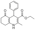 structure of CAS# 33323-03-4, Ethyl 2-Methyl-5-Oxo-4-Phenyl-1,4,5,6,7,8-Hexahydro-3-Quinolinecarboxylate;(4R)-2-Methyl-5-Oxo-4-Phenyl-4,6,7,8-Tetrahydro-3H-Quinoline-3-Carboxylic Acid Ethyl Ester;(4R)-5-Keto-2-Methyl-4-Phenyl-4,6,7,8-Tetrahydro-3H-Quinoline-3-Carboxylic Acid Ethyl Ester;Zinc00169160